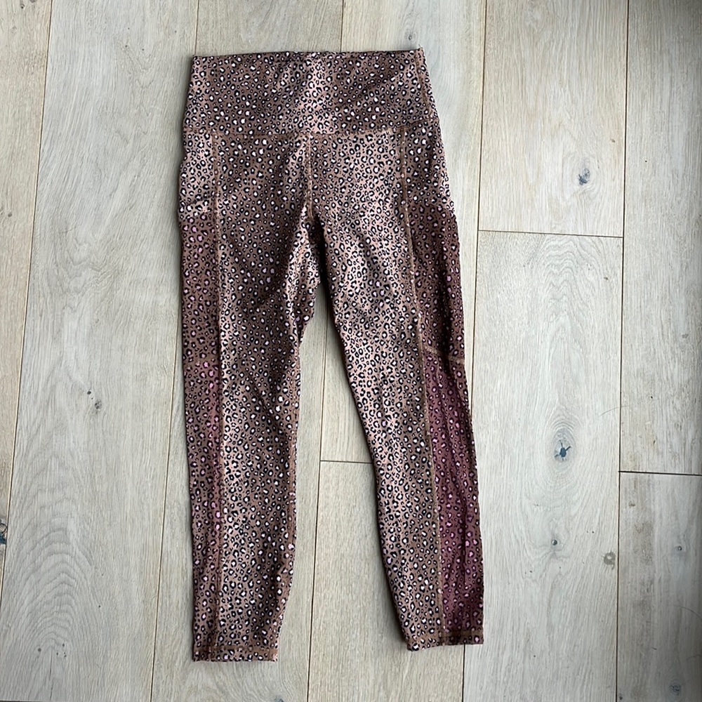Fabletics power hold leopard print leggings size S